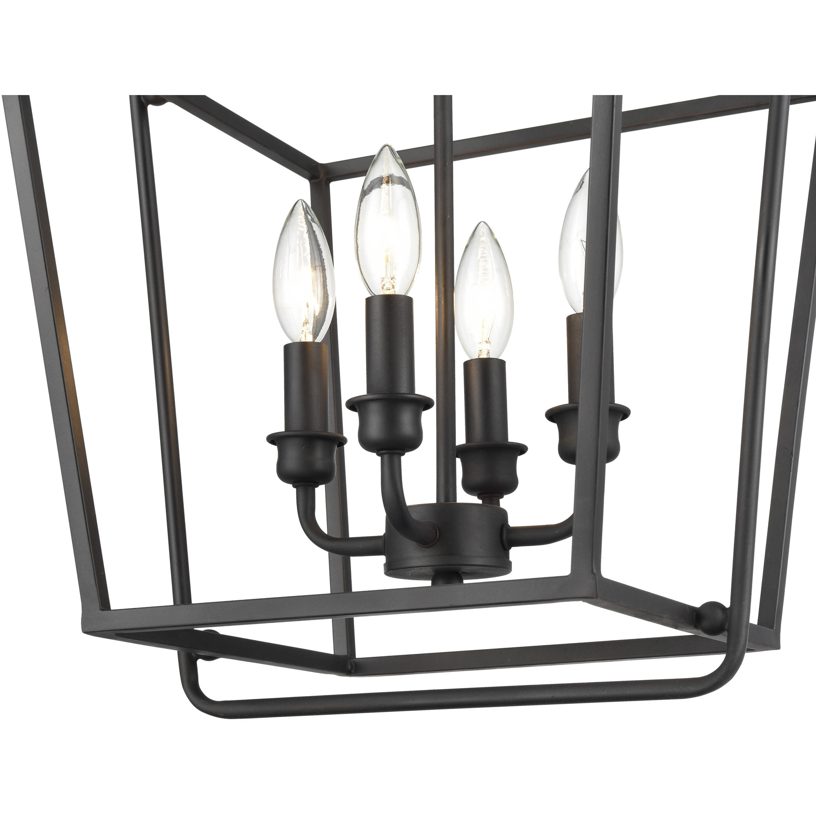 Corona 4 Light 15 inch Matte Black Pendant Ceiling Light